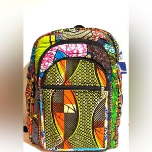 Handmade African ankara unisex handmade geometric backpack